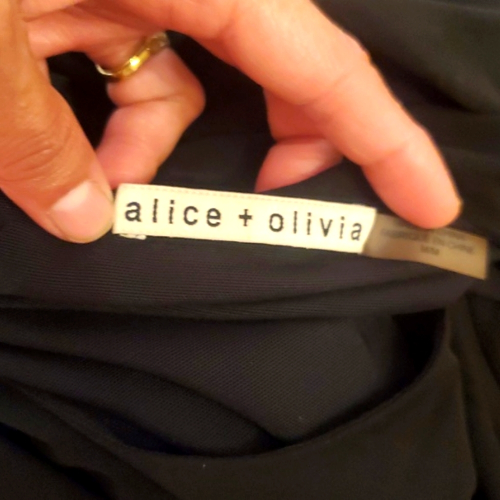 ALICE + OLIVIA SIZE MEDIUM Elegant Black Maxi Dress - Picture 8 of 16